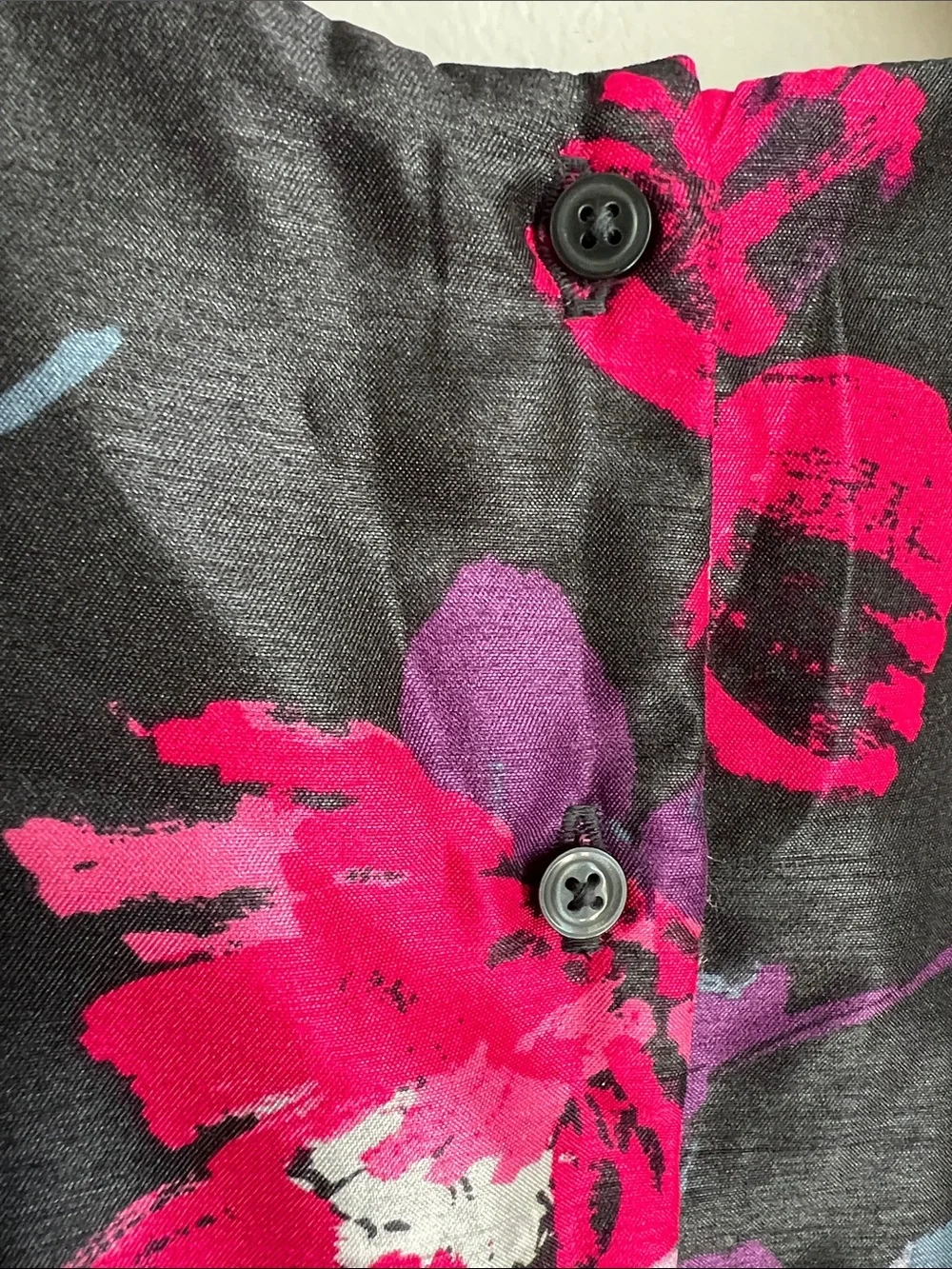 Gymboree | Black Dress with Pink & Purple Floral Print Size 12
